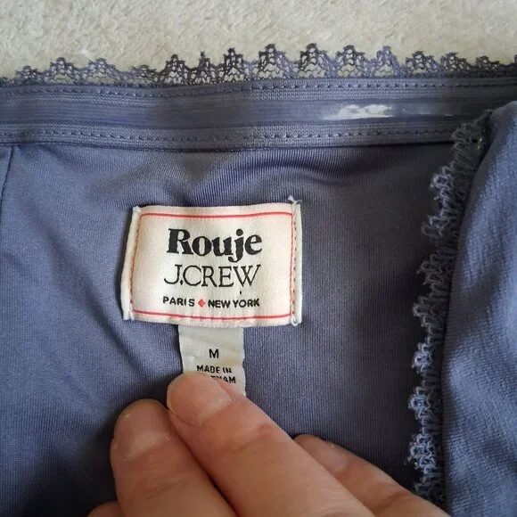 Rouje X J. Crew Women's Size Medium Shadow Grey Cinema Strapless Midi Dress - Picture 6 of 16